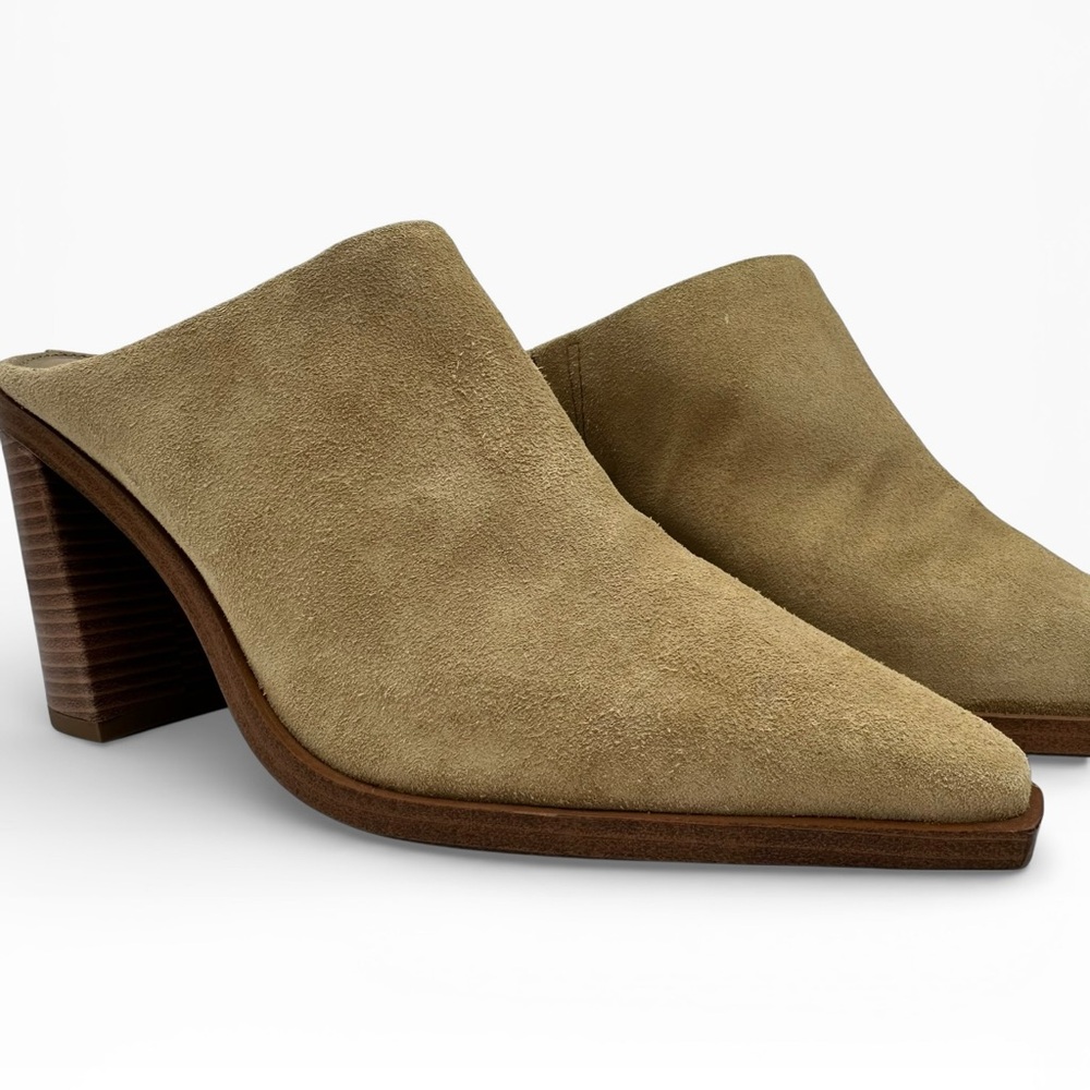 Vince Camuto Tan Suede Mules